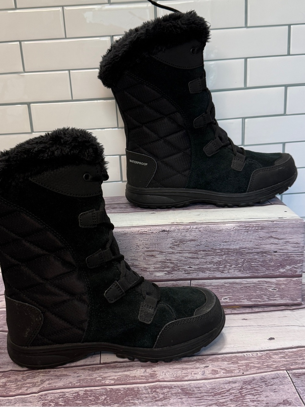Columbia Ice Maiden II Snow Boots, Black, Women's Size 6 - Picture 4 of 12